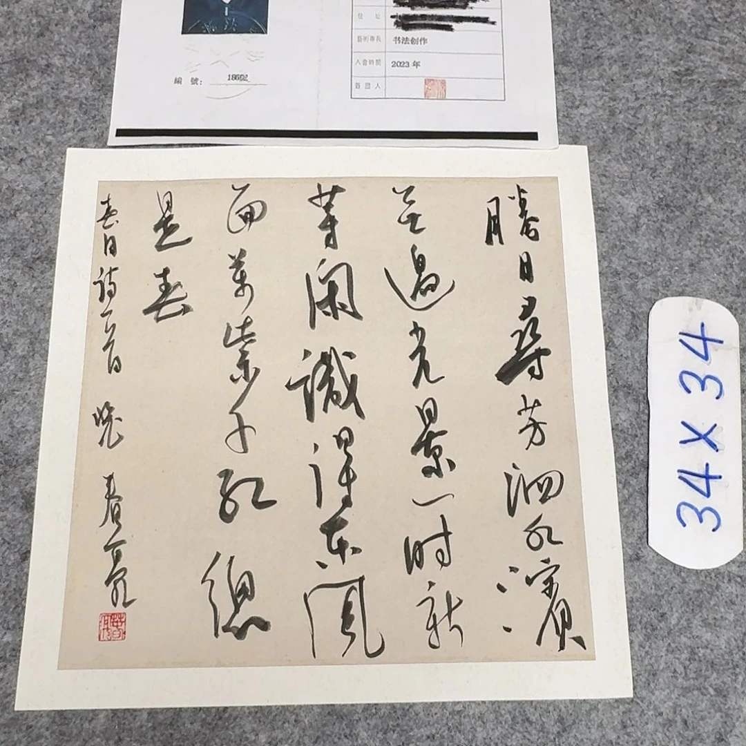 书法中书裴春亮34×34