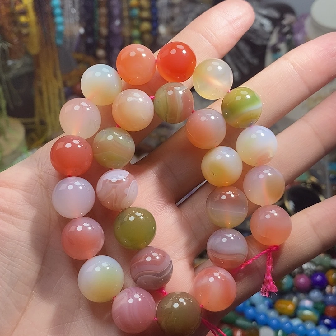 未镶嵌，盐源玛瑙14mm，石英质玉