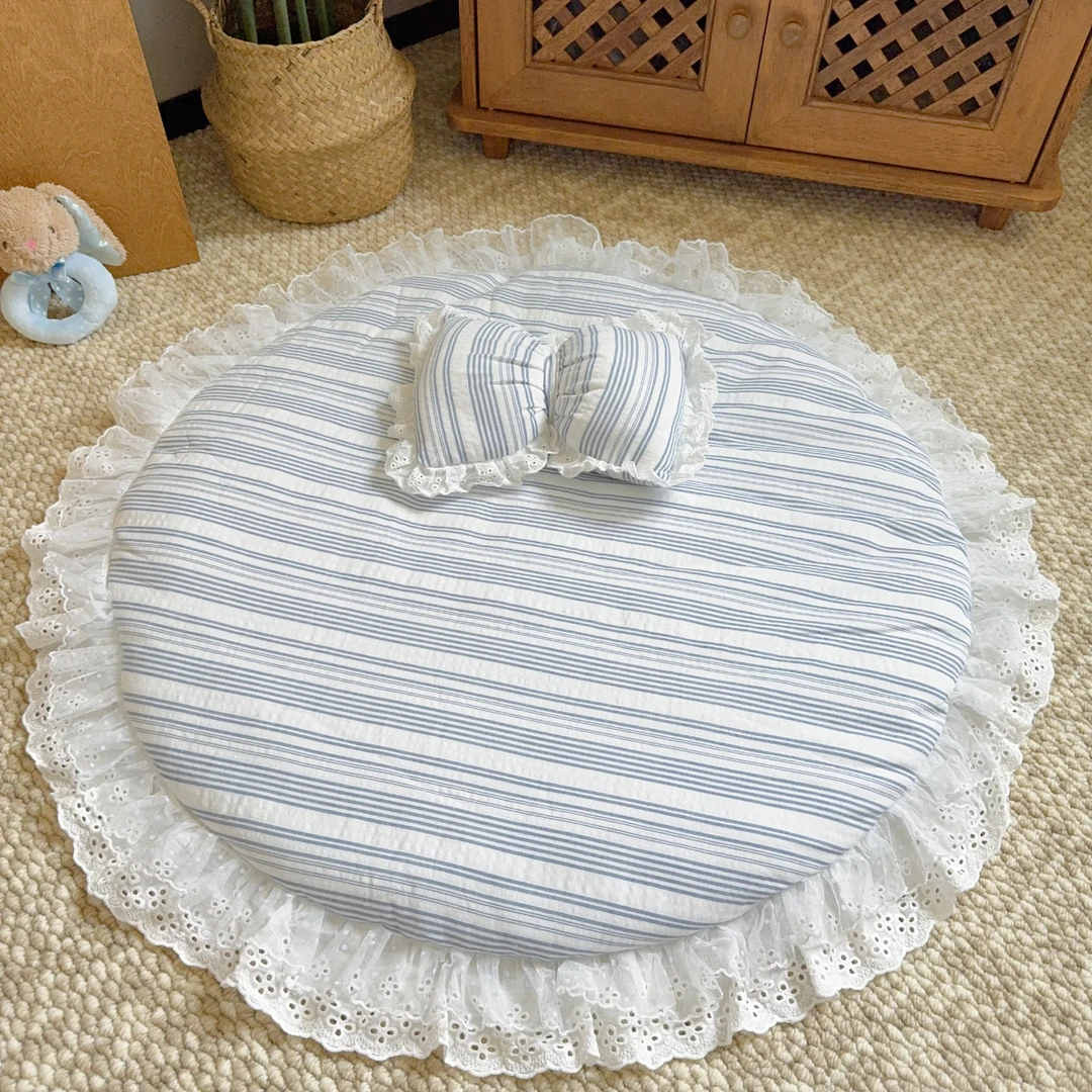 韩系简约良品纯棉垫子超柔舒适四季可用狗垫子猫垫马尔济斯狗窝