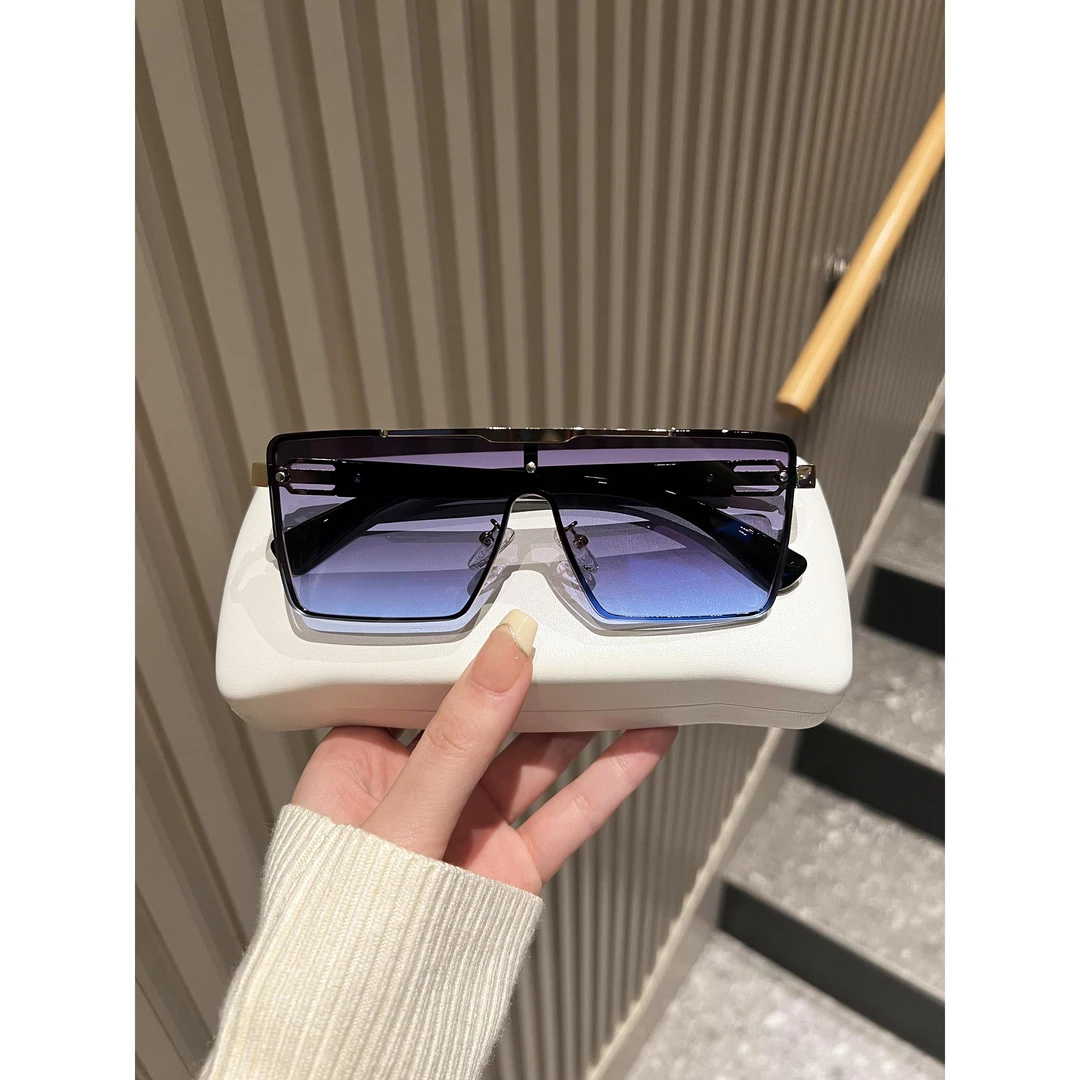 网红连体墨镜男潮酷情侣款一体式太阳眼镜女个性街拍出游防紫外线