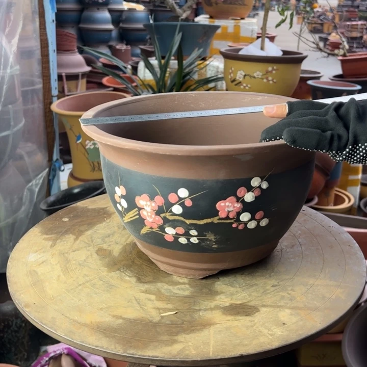 紫砂宜兴紫砂花盆T004中