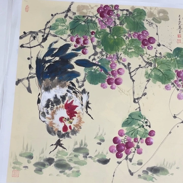 宾***生国画四尺斗方作品