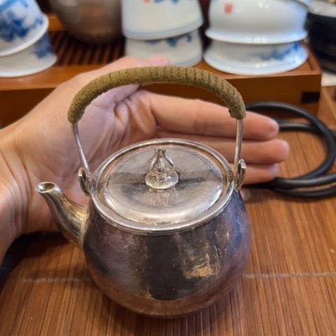 蜜安罐瓷香炉锡茶则