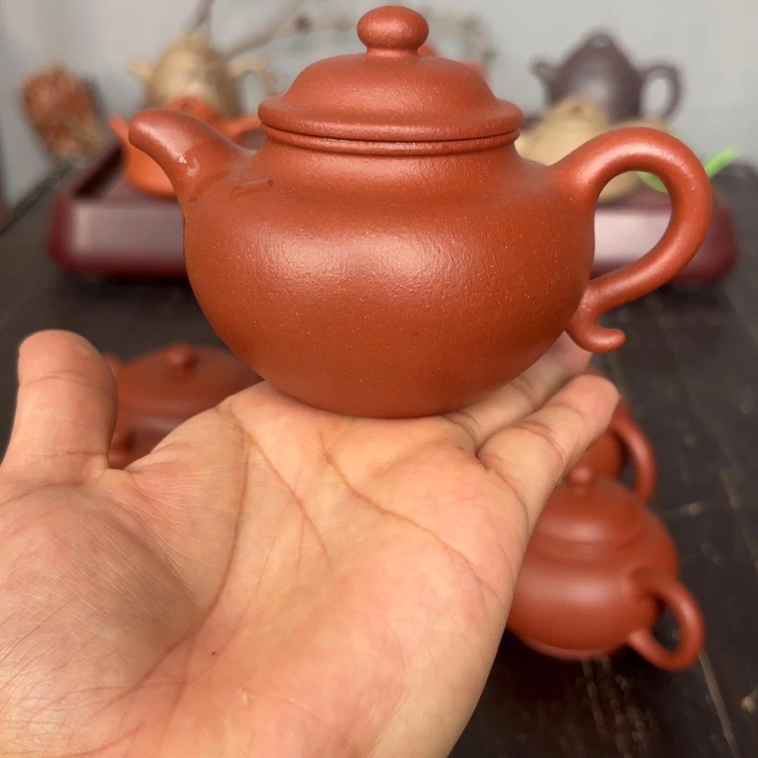 茶壶紫砂莲子180毫升降坡