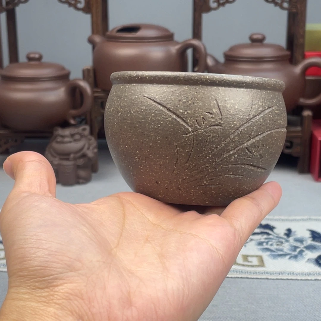 紫砂茶杯天晴  兰花杯