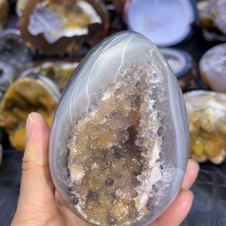 未镶嵌发饰水晶彩晶蛋