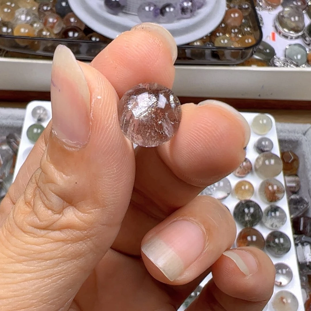 三***火水晶手串银S925镶嵌