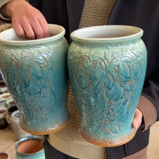 紫砂花盆高26口16————-