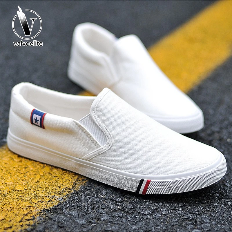 VALVOELITE夏季青少年帆布鞋男士懒人鞋低帮学户外男女耐磨低帮鞋