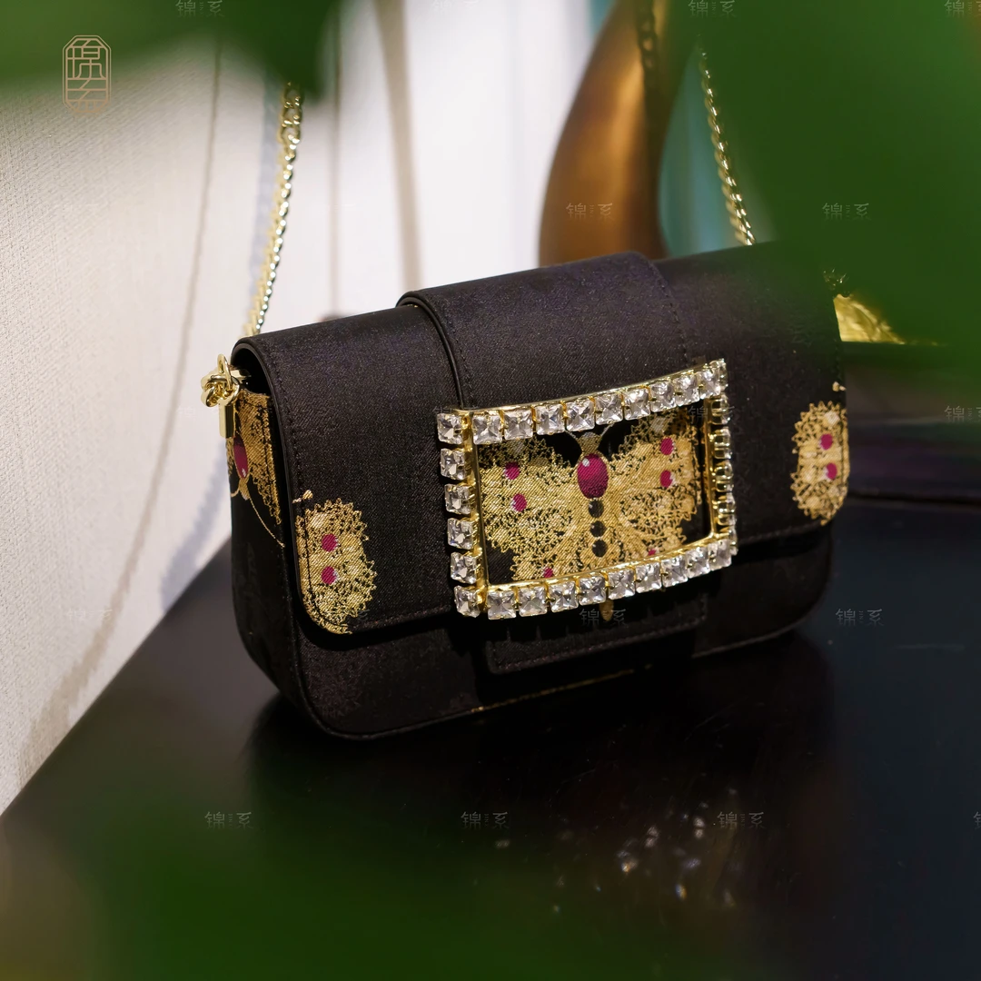 【锦·系】上久楷钻石扣单肩包QB-00046