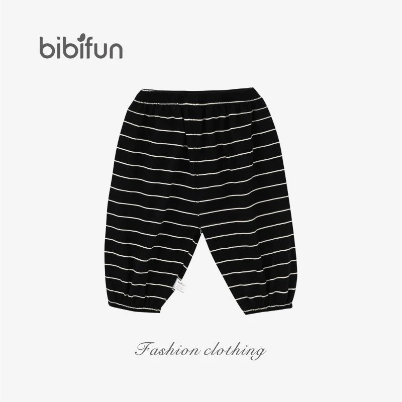 婴悦家旗下品牌BBF夏季条纹款婴童时尚百搭休闲薄款防蚊单裤96020