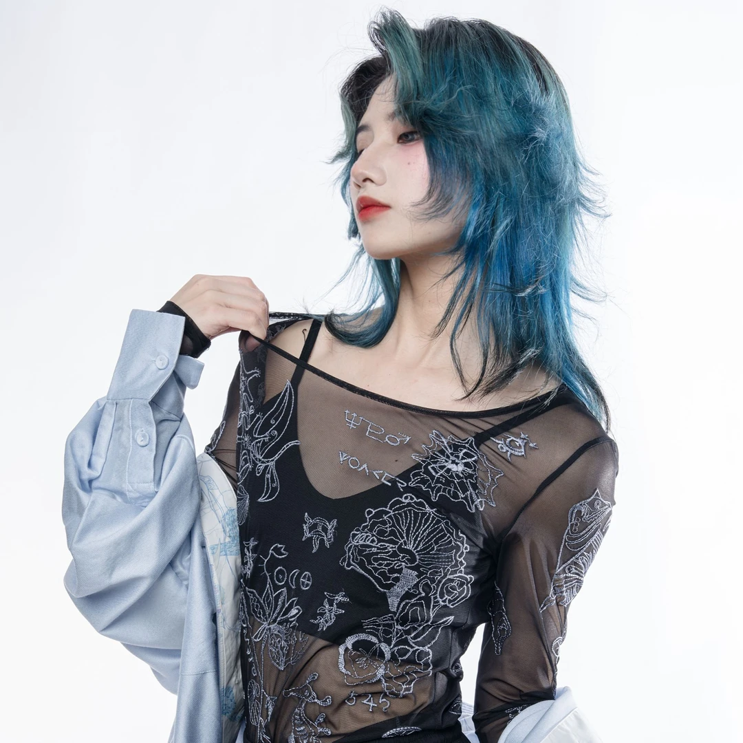 妖客念蕊藻C251020皮肤衣设计款打底衫百搭修身国风设计师品牌