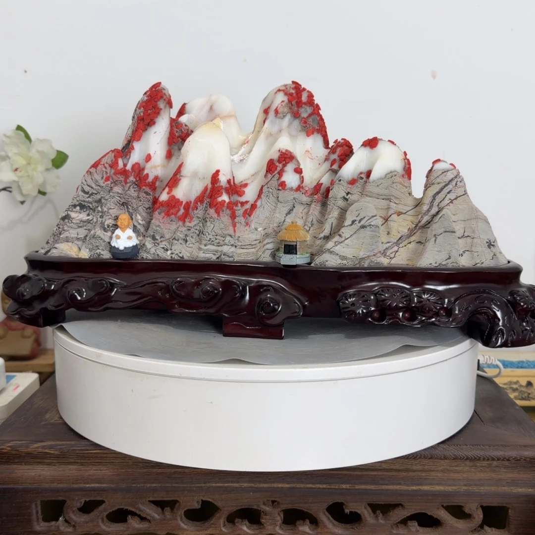 玉***丰灵璧奇石白灵玉石雪山