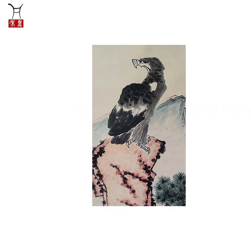 M1072鹰立轴137x68/8.3平尺