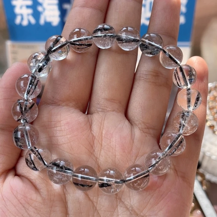 发晶手串未镶嵌黑钛金