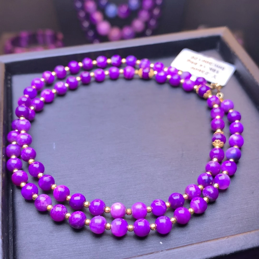 苏纪石（舒俱来）项链18K金镶嵌