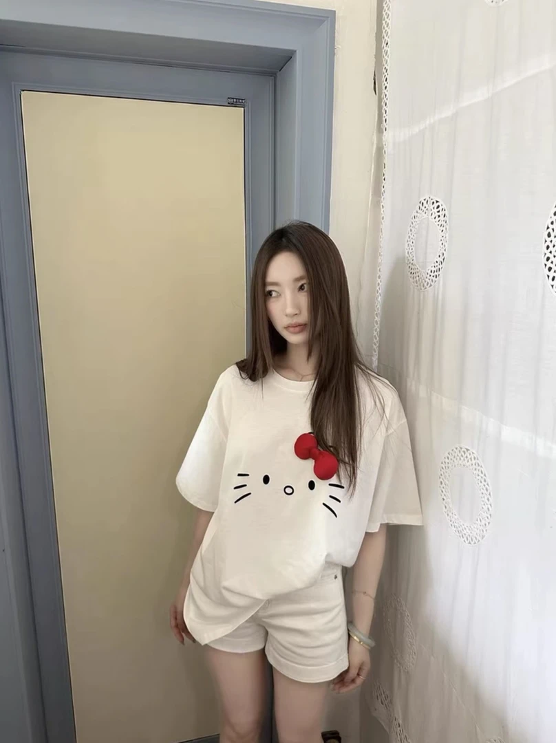 【dd】云朵kitty屋 立体蝴蝶结设计纯棉短袖