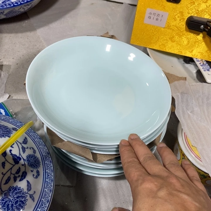 瓷片旺****猫景德镇陶瓷盘子4个