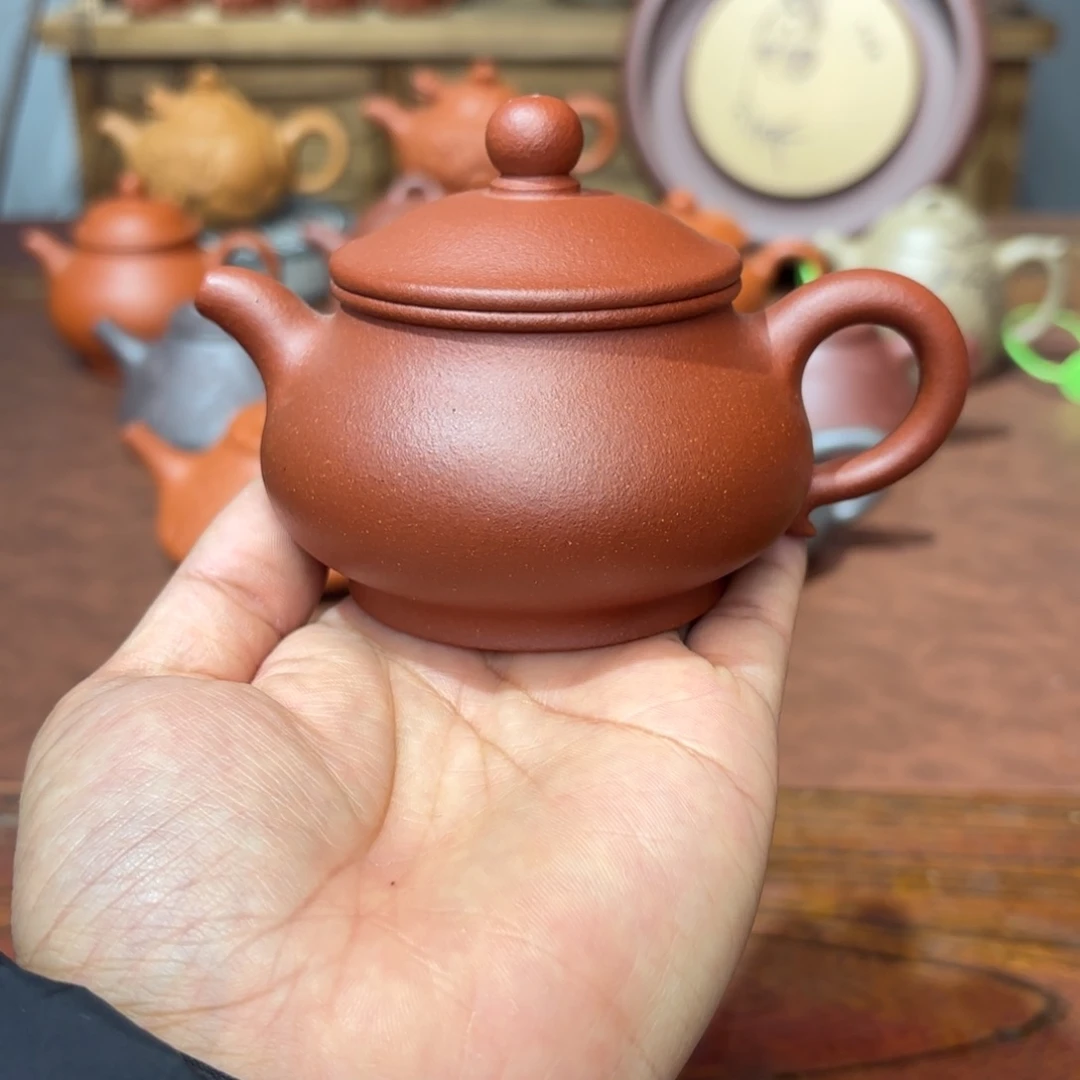 紫砂茶壶潘壶170毫升红降坡