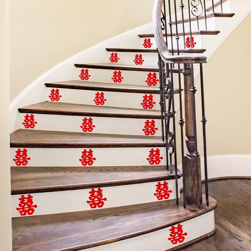 结婚庆用品楼梯喜不干胶喜字创意迷你镂空喜家具大全楼梯装饰