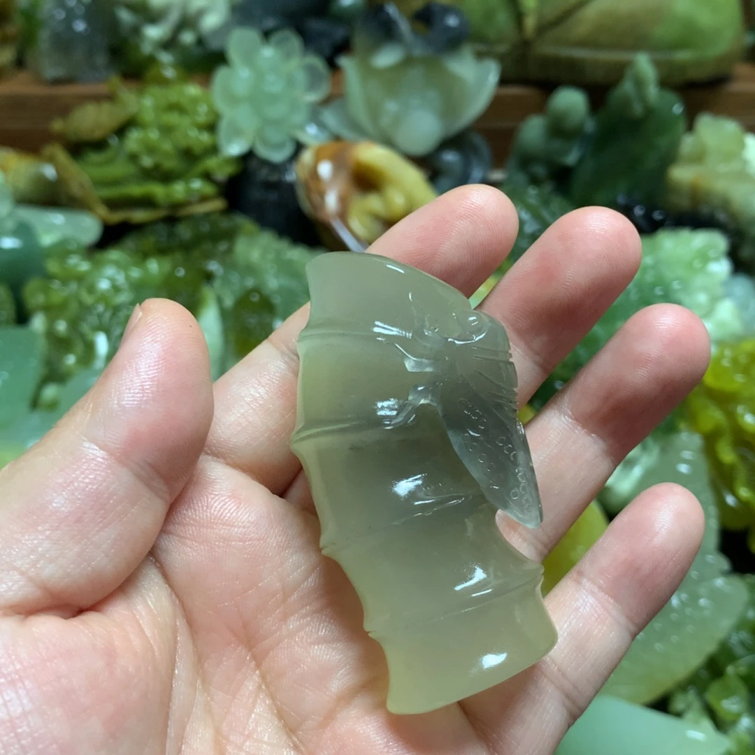 阿***超未镶嵌岫玉手把手把