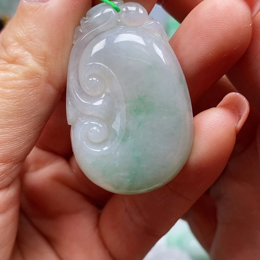 【闪购商品】翡翠颈饰未镶嵌天然翡翠A货如意