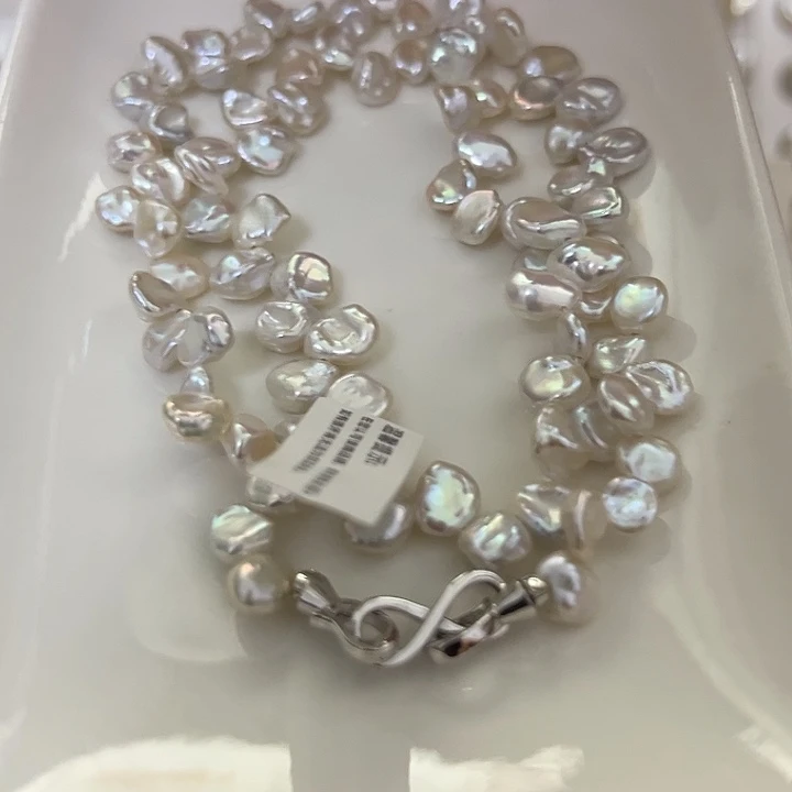 淡水珍珠银S925镶嵌项链