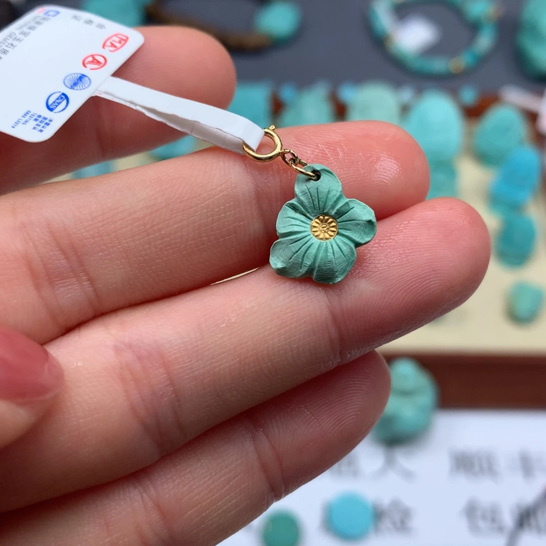 绿松石18K金镶嵌绿松石