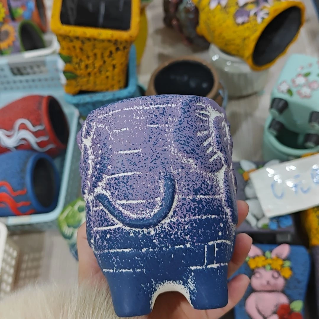 红陶吸水透气的白陶花盆凑满12发货