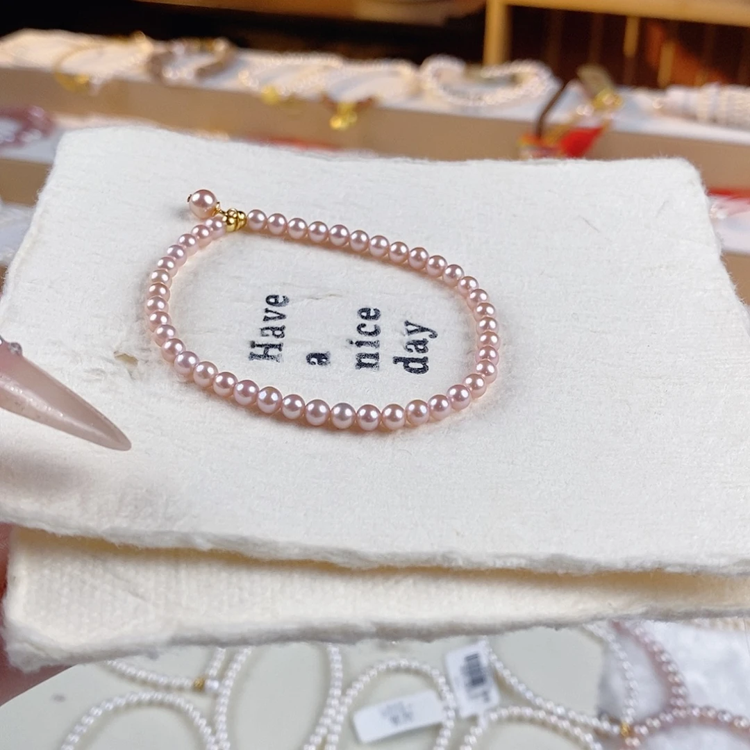 淡水珍珠手链银S925镶嵌