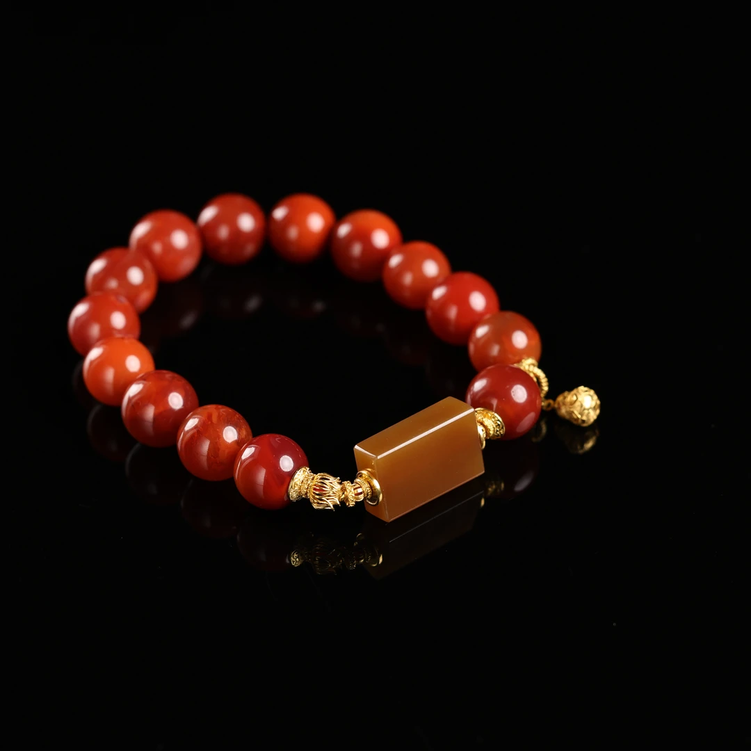 本真 | "岭月"珍藏级精品原矿南红11mm手串