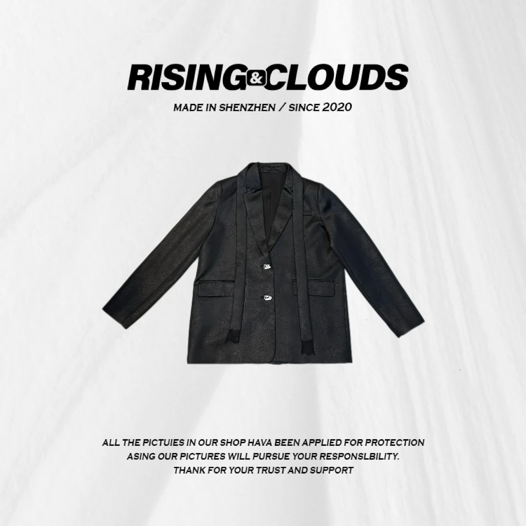 小法【忘川】显瘦时尚休闲V领春季西装100326GT