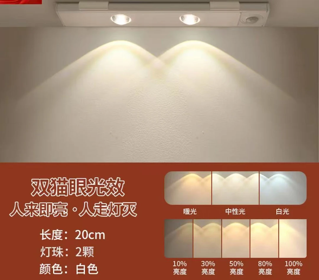 20厘米猫眼 LED磁吸酒柜感应灯