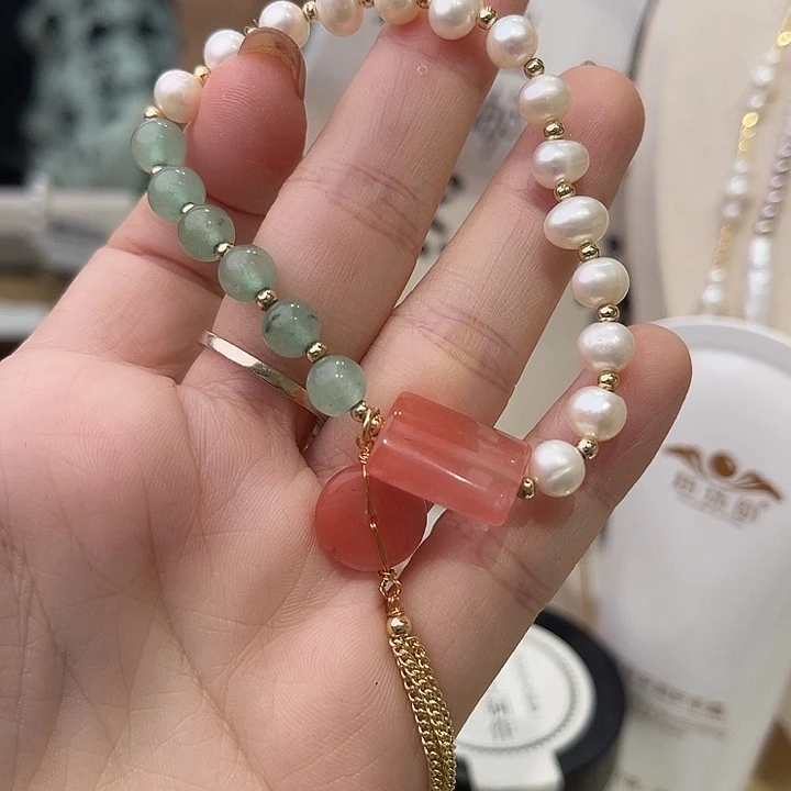 手绳淡水珍珠合金