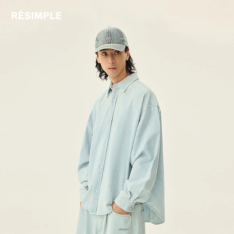 RESIMPLE简单点-牛仔长袖衬衣-0581