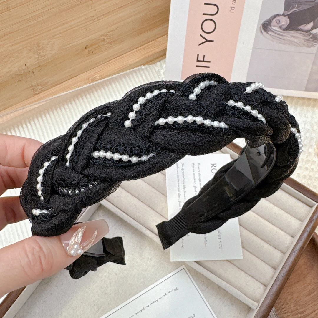 带齿韩国欧巴定制高端黑色高颅顶发箍韩国2025夏天头箍气质