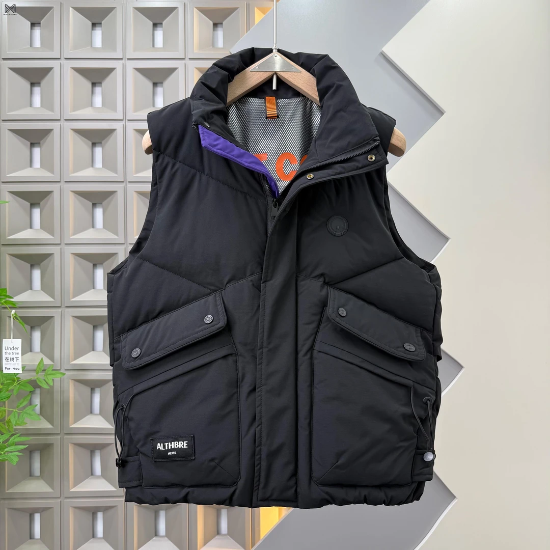 MODEK KODEK秋冬立领加厚马甲时尚痞帅保暖坎肩外套百搭羽绒马甲