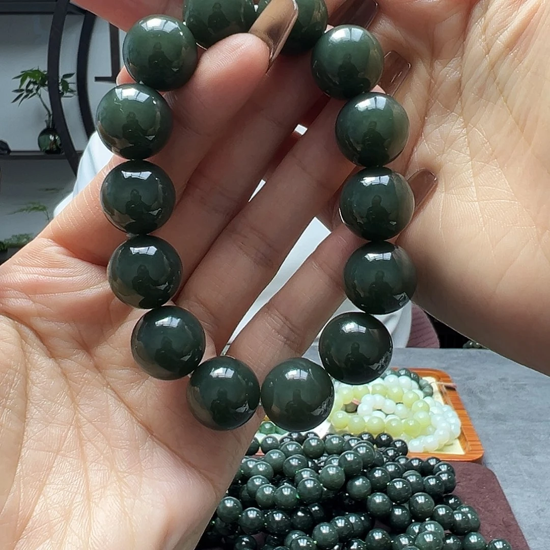 和田玉未镶嵌手链16且末