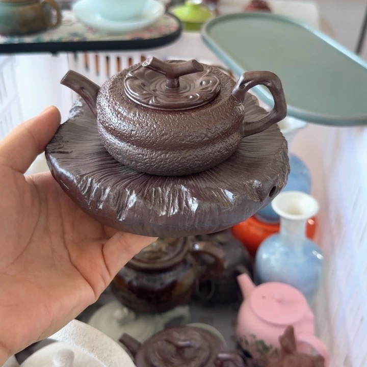 微瑕陶瓷茶具茶杯花插