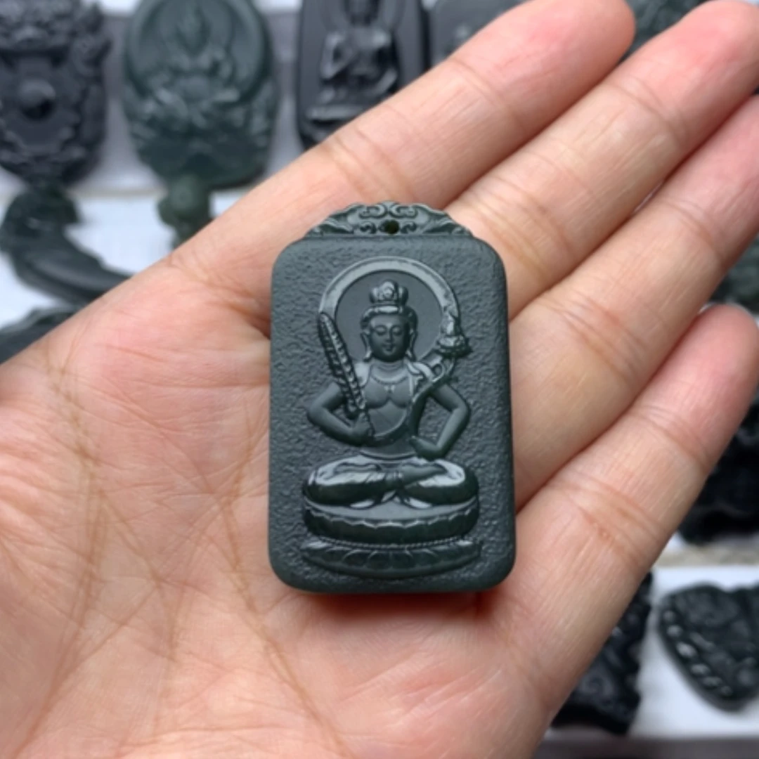【闪购商品】颈饰未镶嵌和田玉双面雕刻