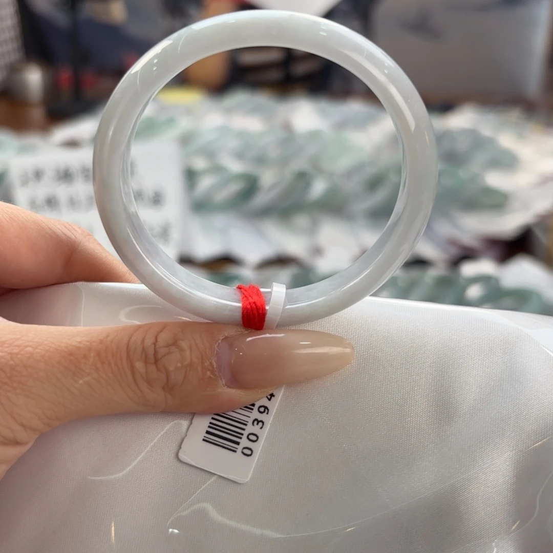 翡翠手镯未镶嵌天然缅甸A货翡翠手镯003942