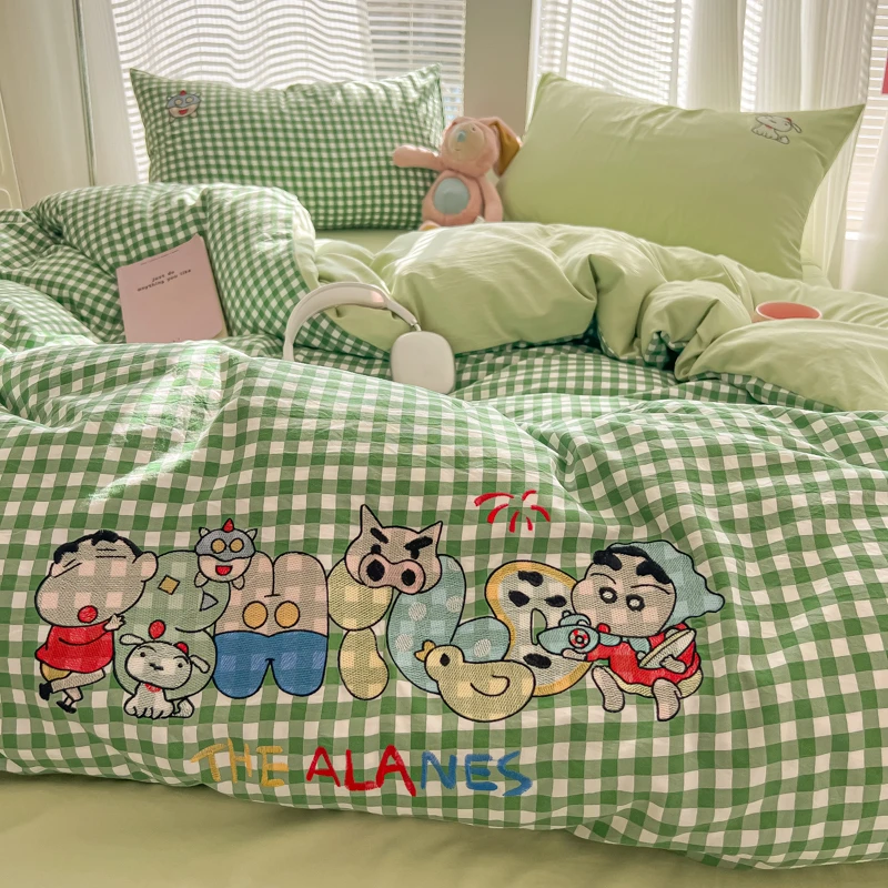 春季床品套件a类水洗毛巾绣奢华四季款四件套学生单人三件套