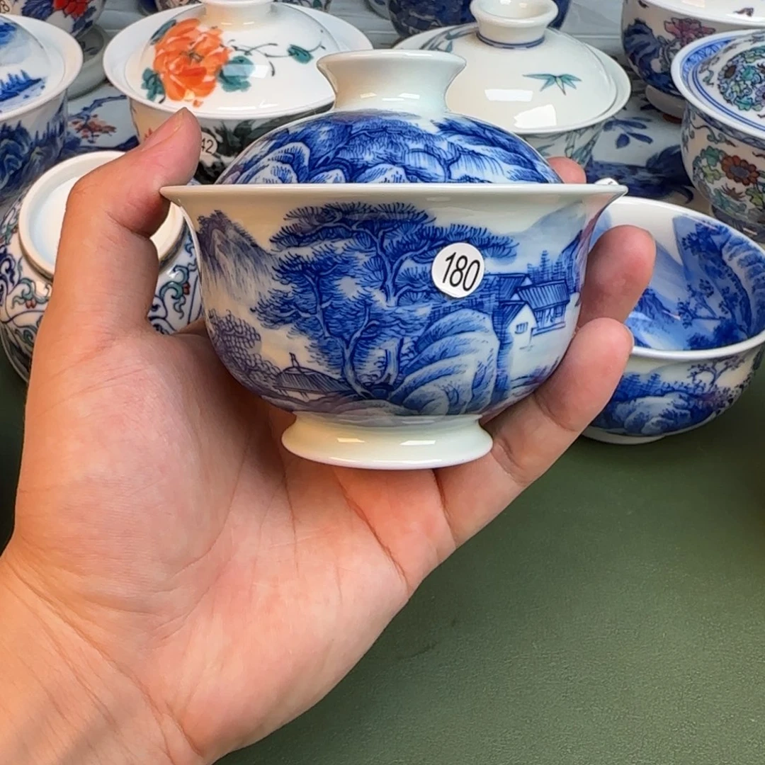 彦祖纯手工手绘茶具180