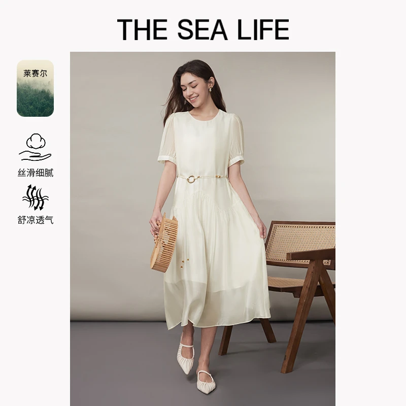 欧海一生 连衣裙欧若风圆领设计感百搭连衣裙thesealifeC200001-1