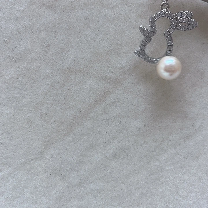 海水珍珠吊坠(不含链)银S925镶嵌