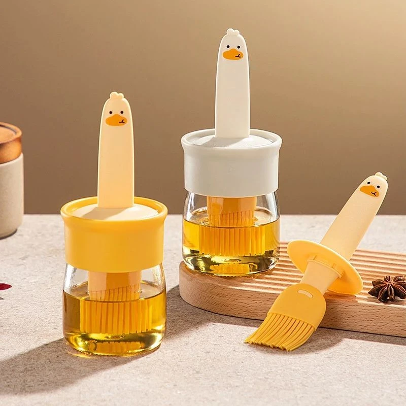 硅胶油刷家用耐高温刷油刷子带瓶分装油壶户外烧烤一体油刷神器