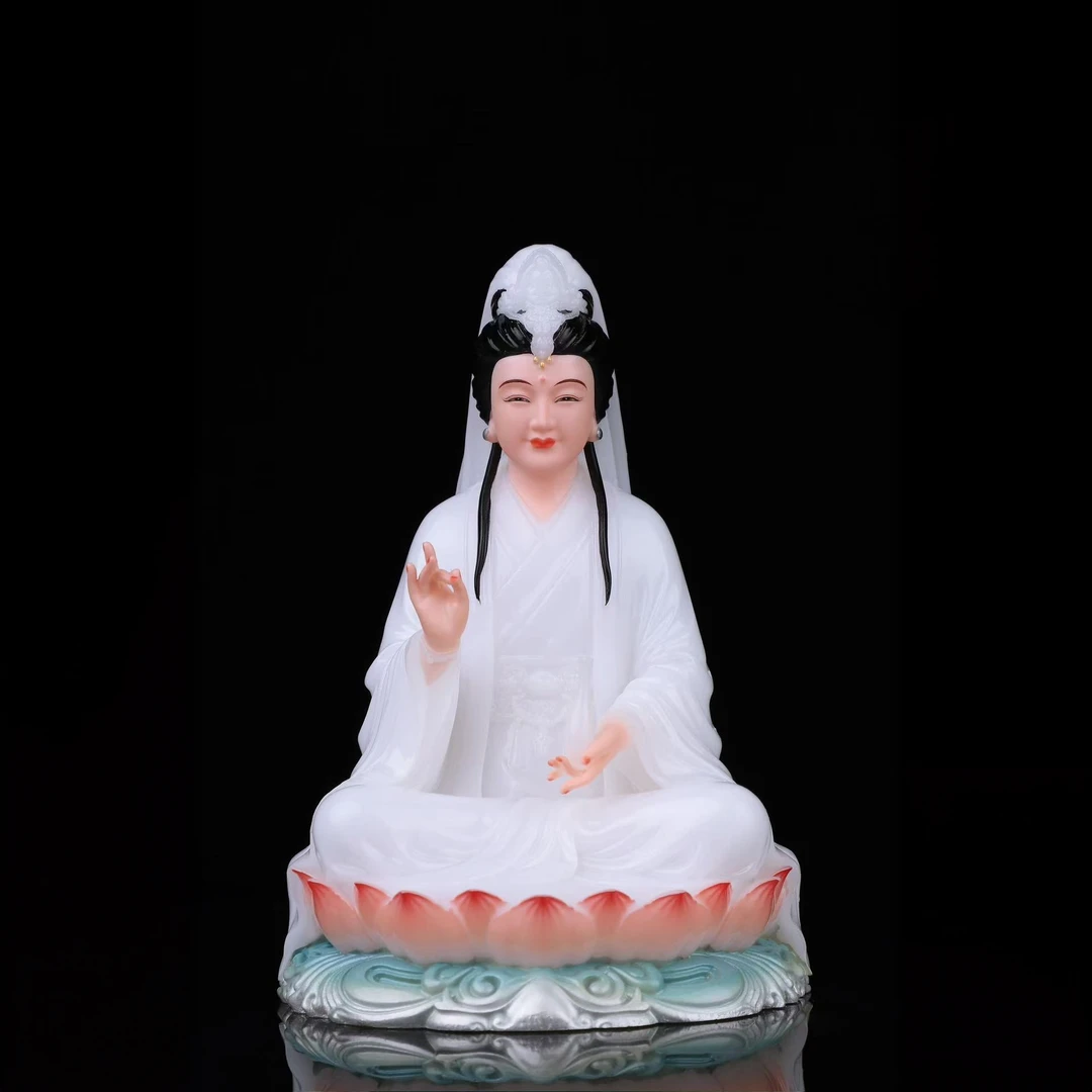 一槿诚艺观音菩萨佛像送子观音像南海观世音大士佛像汉白玉摆件
