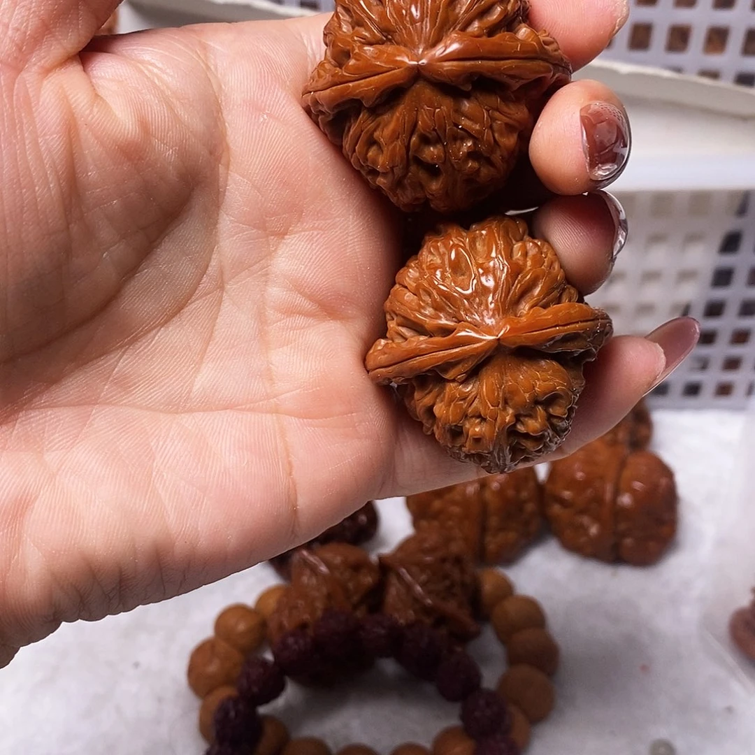 吊坠文玩核桃白狮子40