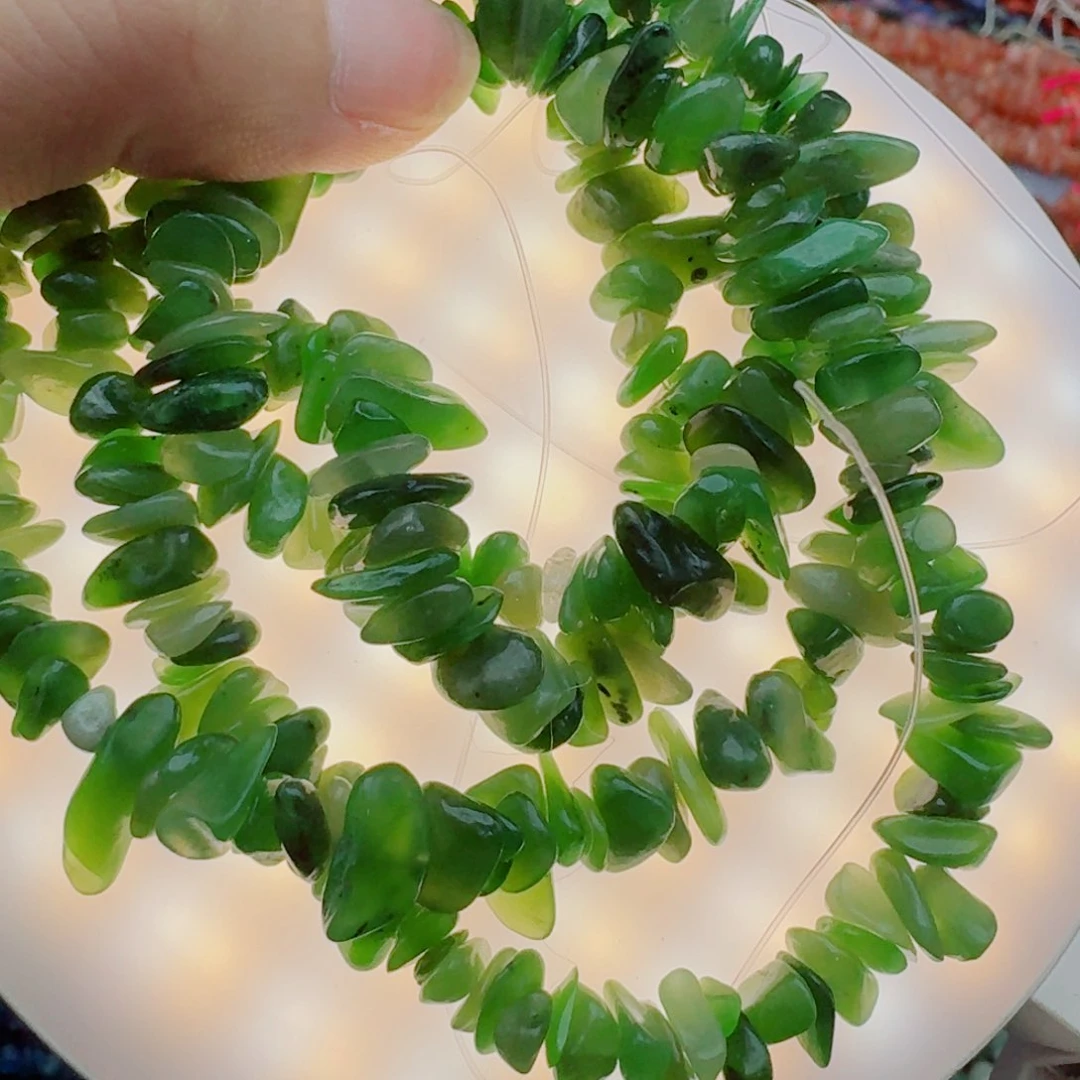 玛瑙/玉髓合金珠宝半成品碧玉碎石一条