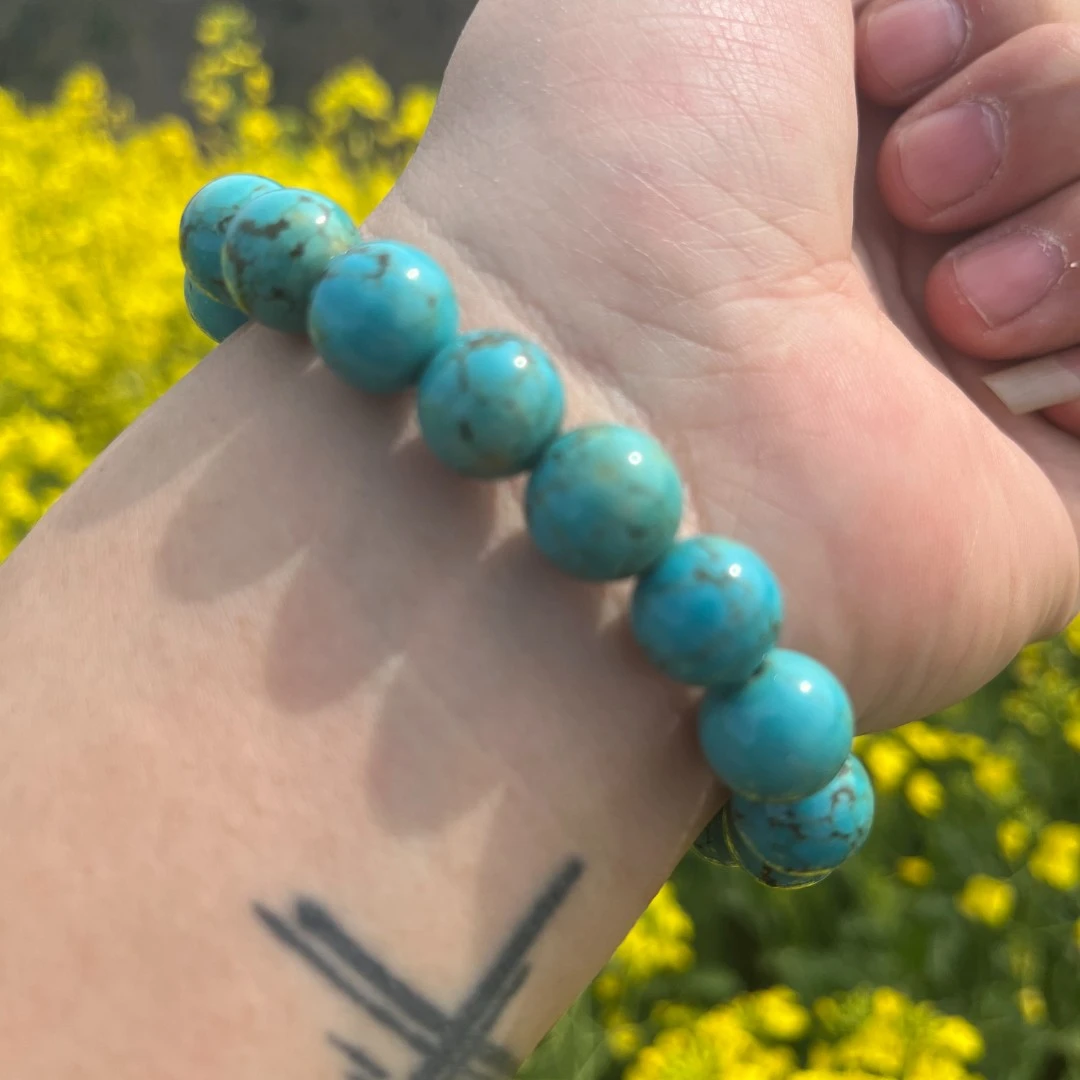 湖北竹山发货卡12mm俏色铁线圆珠菜籽手串珠子